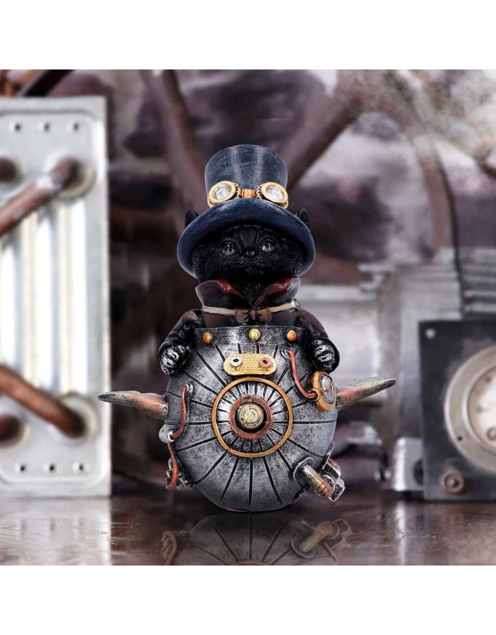 Alator Giftware & Lifestyle - Feline Invention Steampunk Cat Figurine 14.5cm