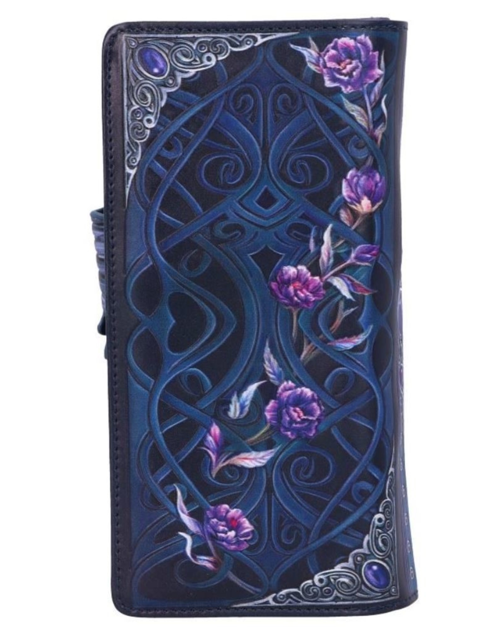 NemesisNow Gothic wallets and purses - Ravens Flight Black Wing Floral Embossed Purse