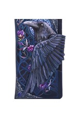 NemesisNow Gothic portemonnees - Ravens Flight Reliëf Portemonnee met Raaf en Rozen