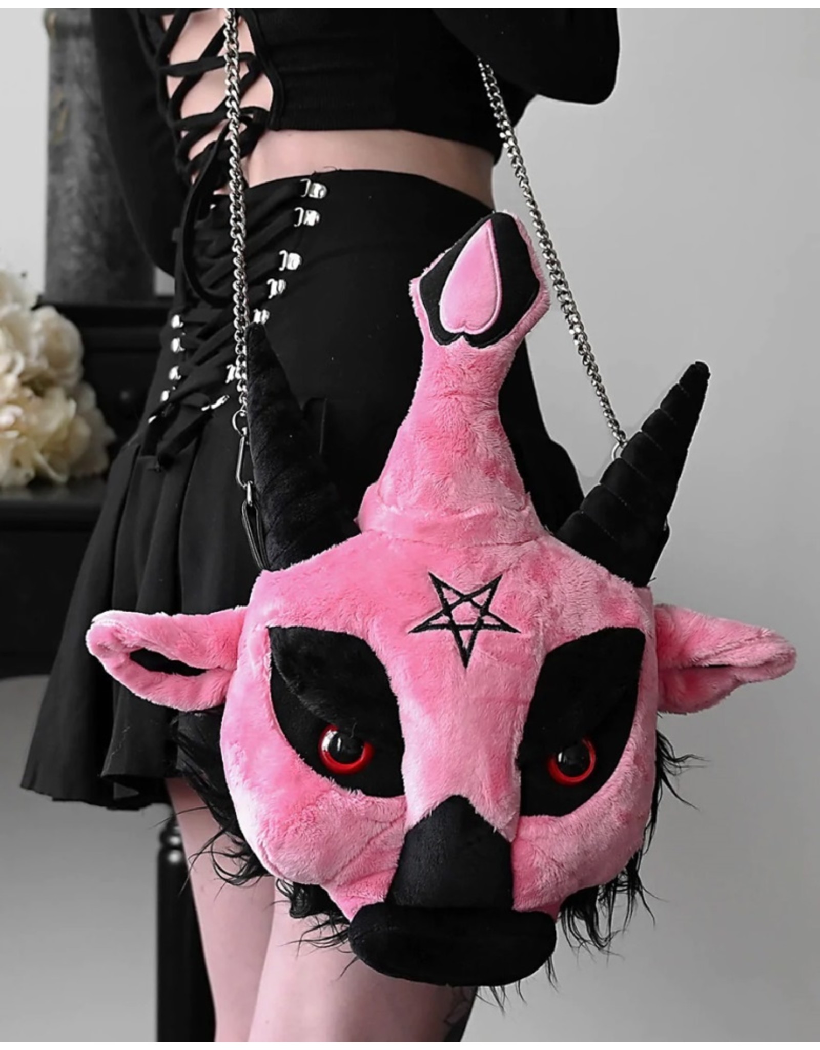 Killstar Gothic Steampunk - Killstar Dark Lord pluche handtas (bubblegum)