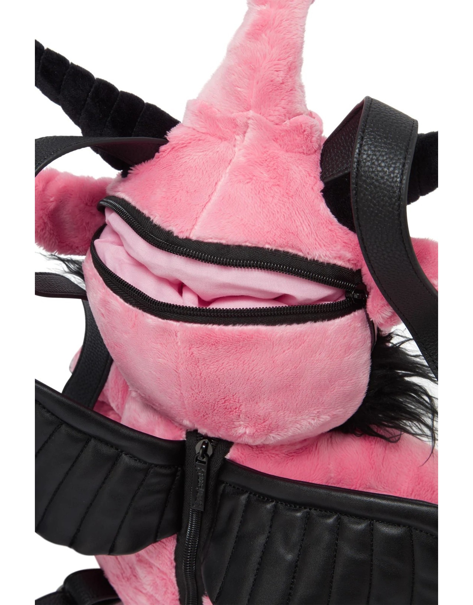 Killstar Killstar bags and accessories - Killstar Dark Lord plush backpack  (bubblegum)