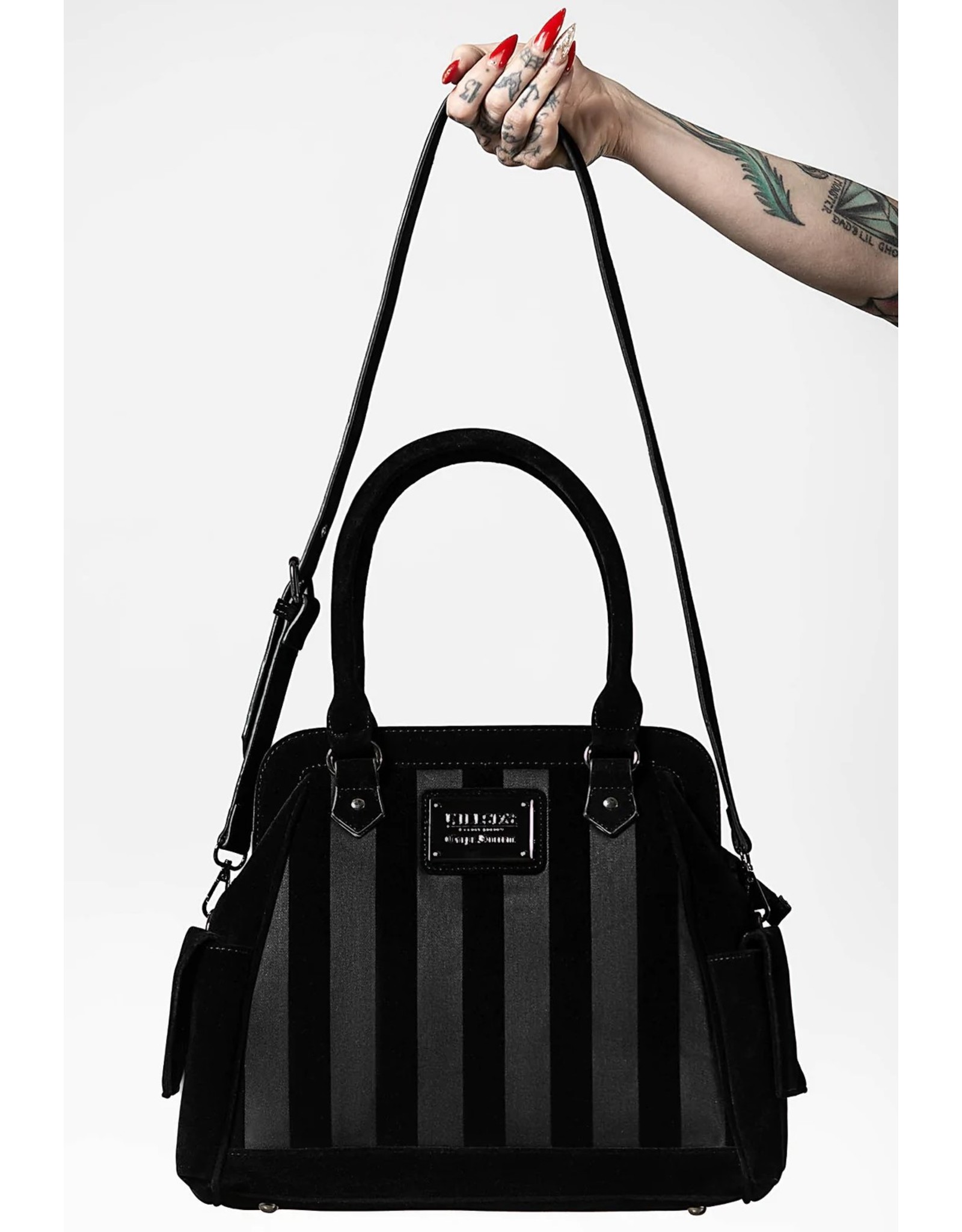 Killstar Killstar bags and accessories - Killstar Earn Your Stripes Handbag