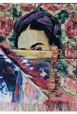 Miscellaneous -    Frida Kahlo Sjaal-Omslagdoek Pastel Rozen dubbelzijdig