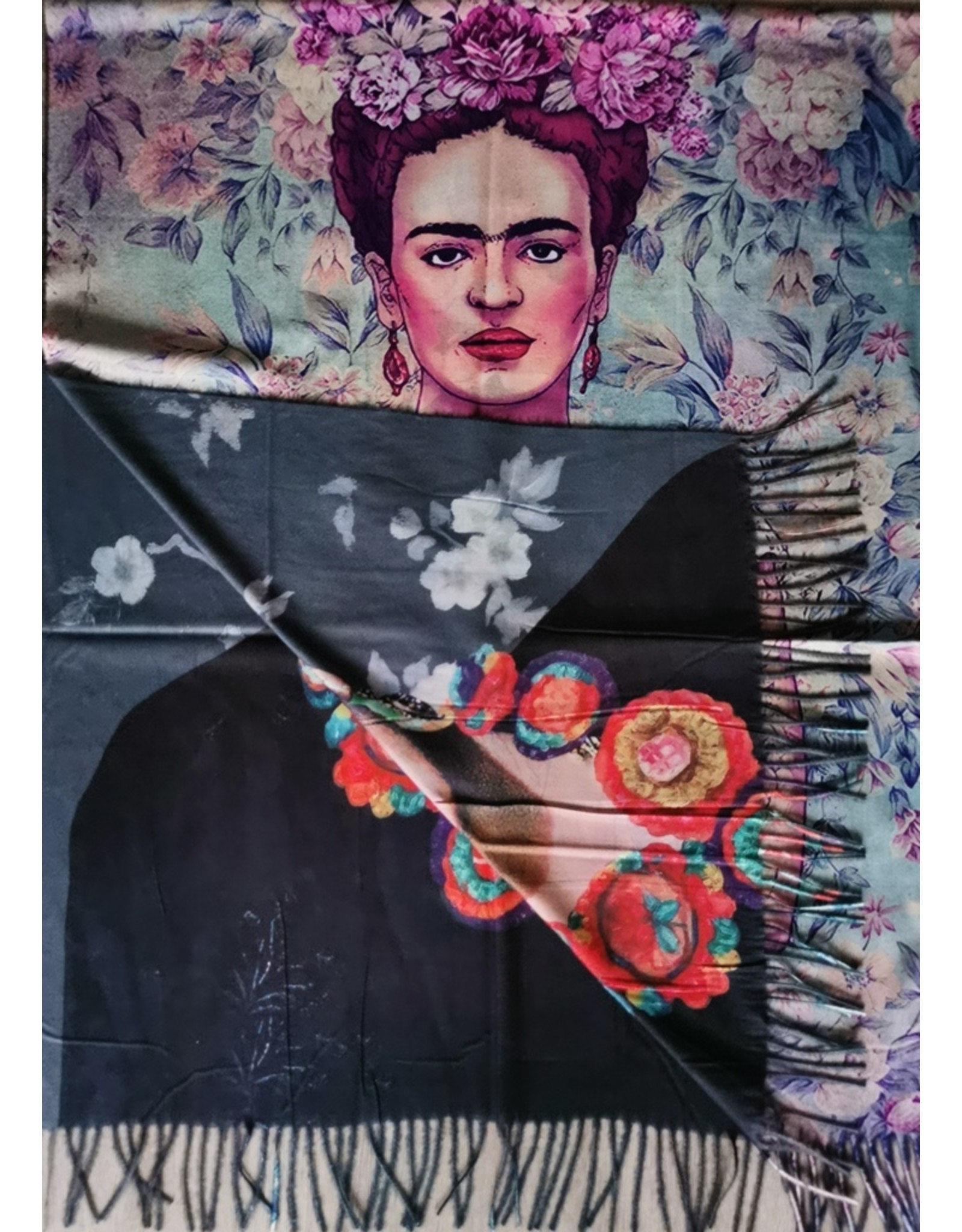 Miscellaneous -   Frida Kahlo Daft Punk Shawl double sided