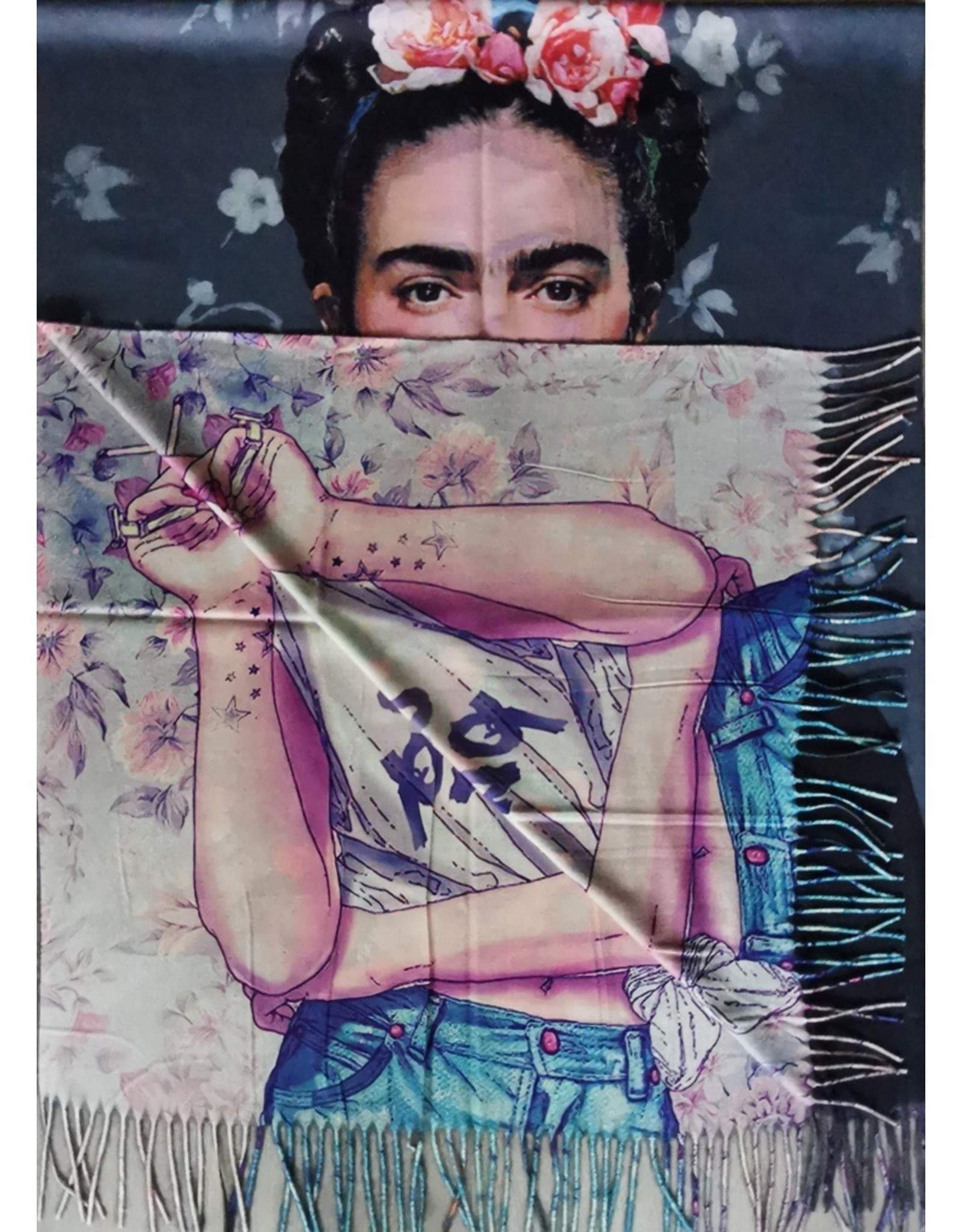 Miscellaneous -   Frida Kahlo Daft Punk Shawl double sided