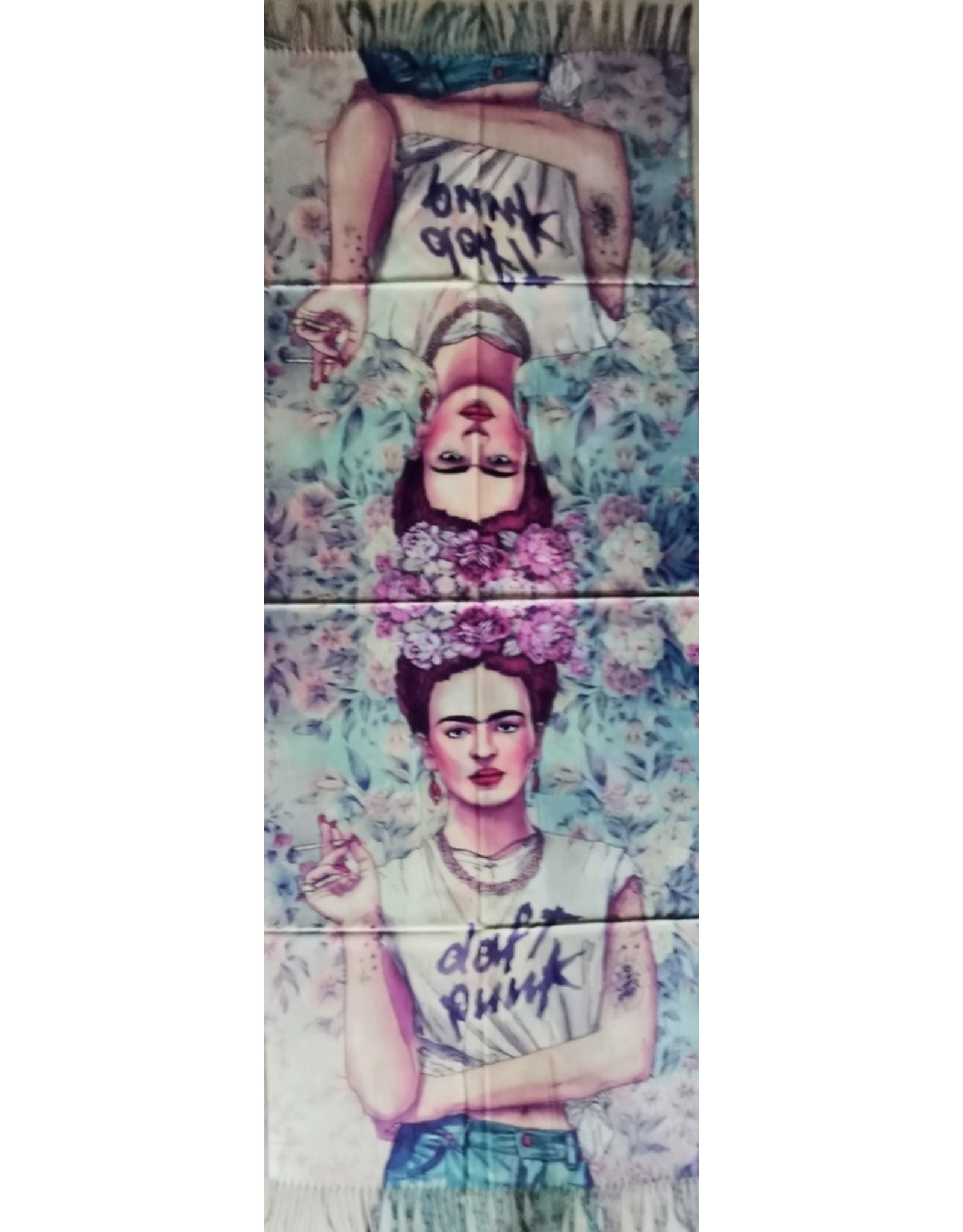 Miscellaneous -   Frida Kahlo Daft Punk Sjaal dubbelzijdig