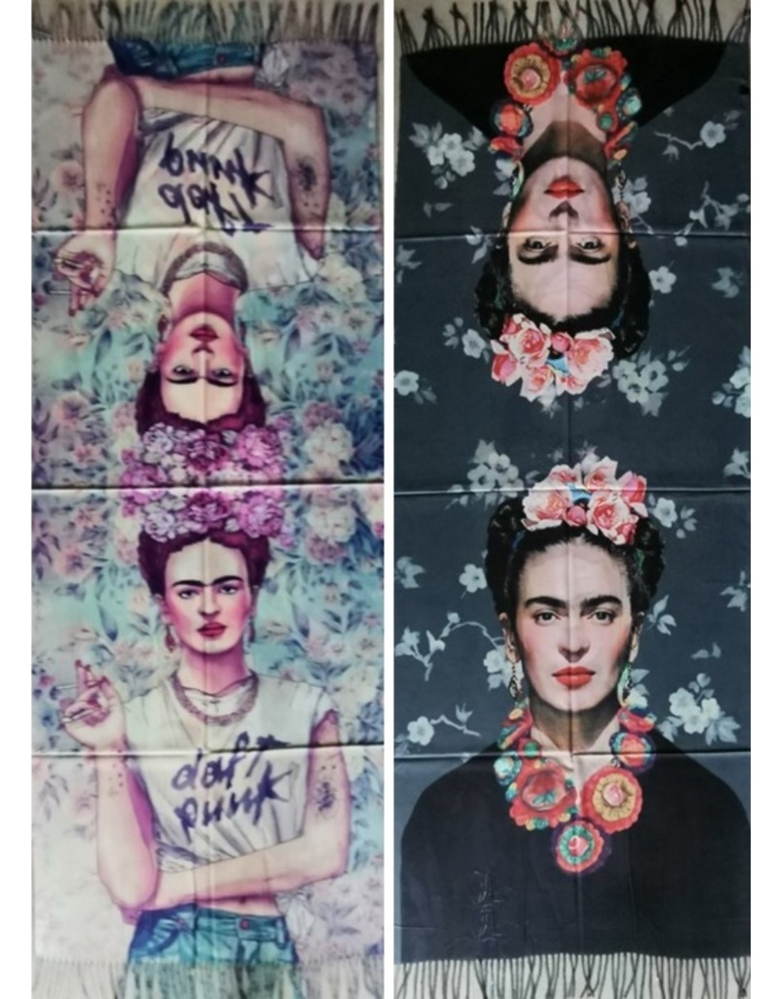 Miscellaneous -   Frida Kahlo Daft Punk Shawl double sided