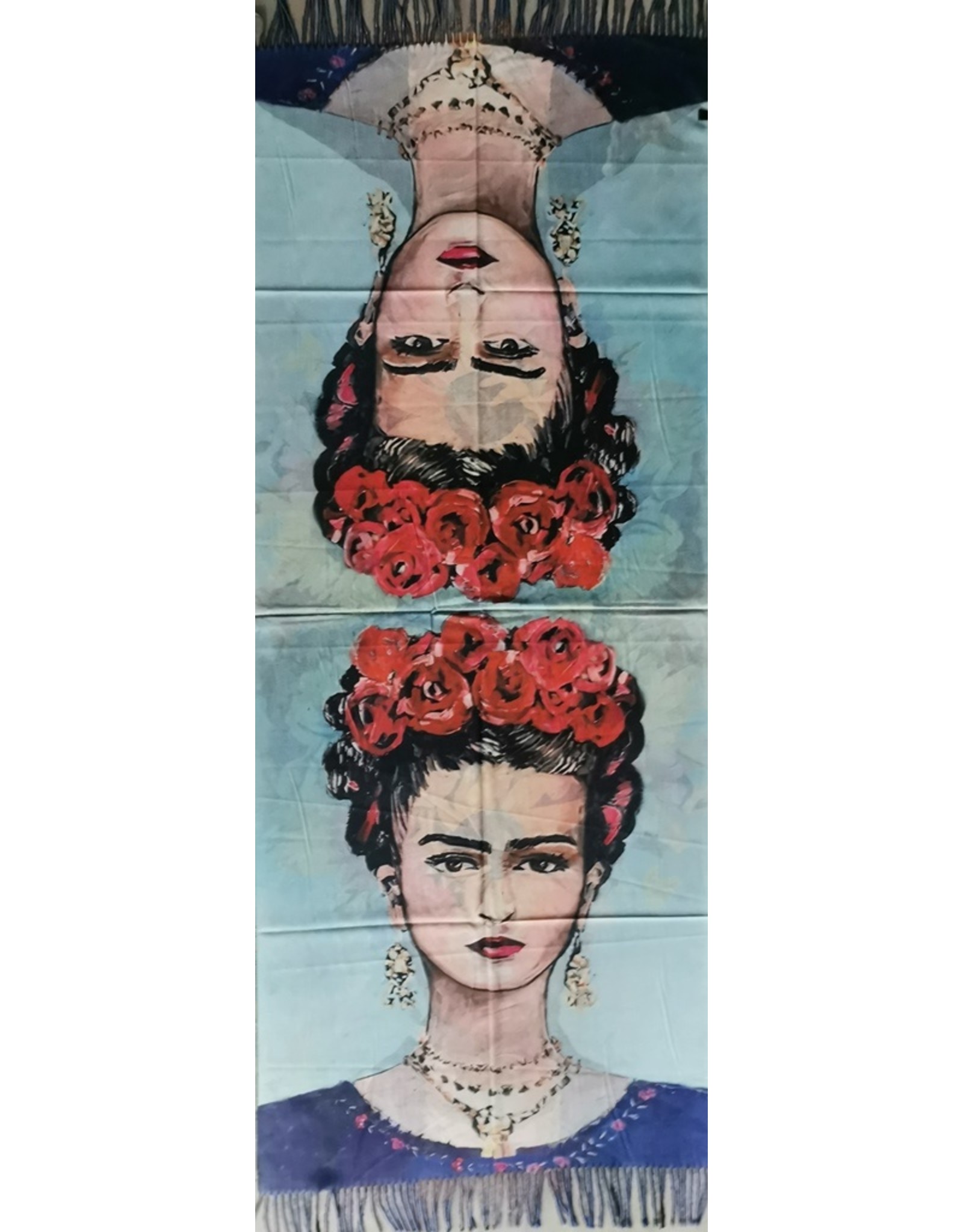 Miscellaneous - Frida Kahlo Roses & Sunflower Wreath Shawl double sided