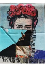 Miscellaneous - Frida Kahlo Rozenkrans-Zonnebloemkrans Sjaal dubbelzijdig