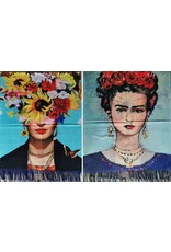 Miscellaneous - Frida Kahlo Roses & Sunflower Wreath Shawl double sided