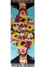 Miscellaneous - Frida Kahlo Roses & Sunflower Wreath Shawl double sided