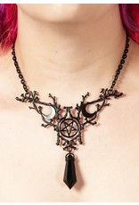 Killstar Gothic en Steampunk sieraden - Killstar Forest Spirit  ketting zwart metal