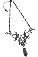 Killstar Gothic en Steampunk sieraden - Killstar Forest Spirit  ketting zwart metal