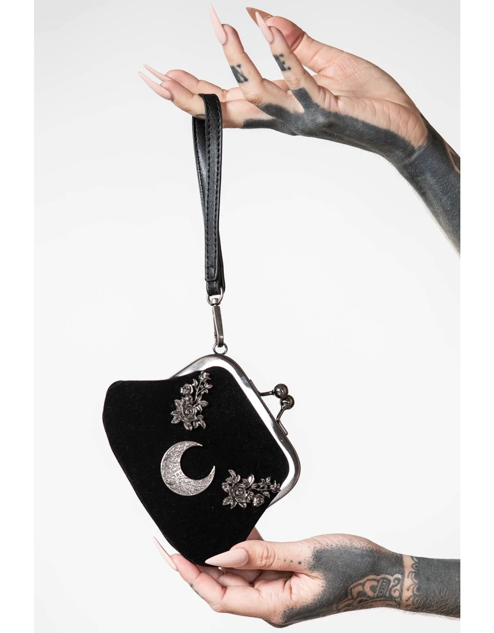 Killstar Killstar tassen en accessoires - Killstar Celestial Fluwelen Munttasje