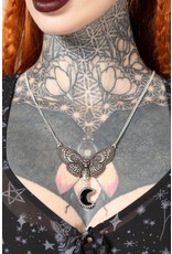 Killstar  Jewelry - Killstar Night Flutter Moth with Death's head necklace