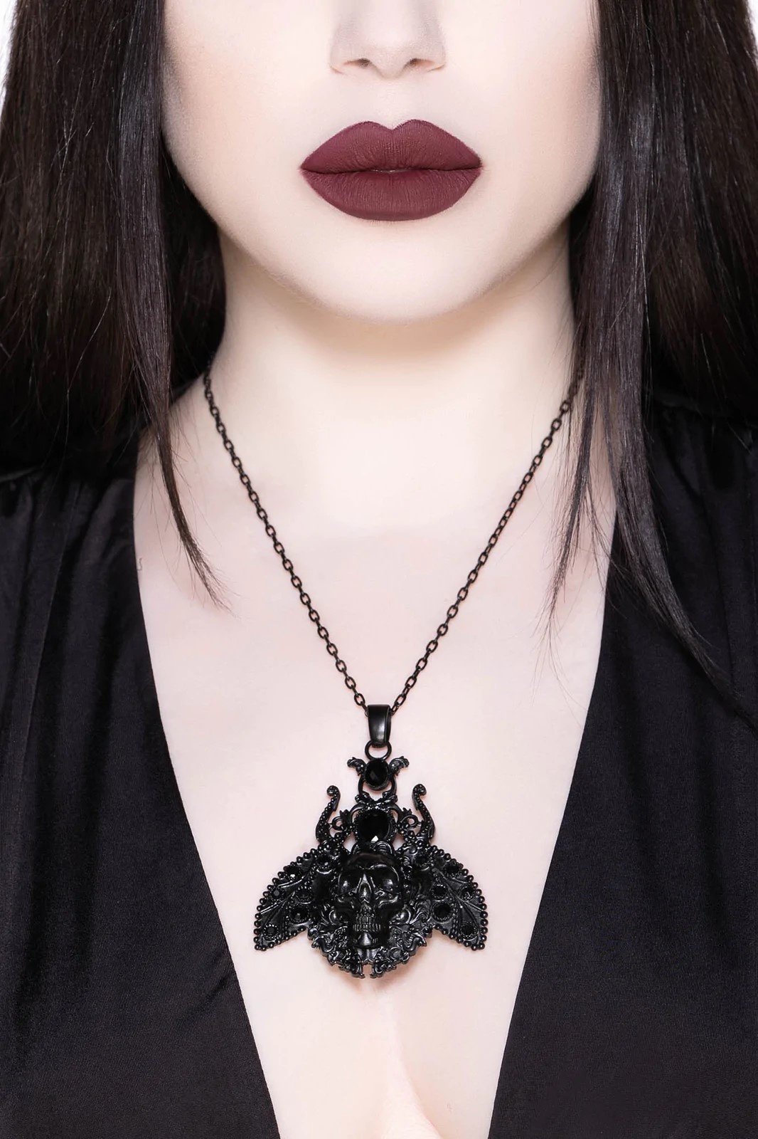 Sexy Black Gothic Velvet Choker Neck Collar Pearl Heart Pendant Necklace |  Fruugo NO