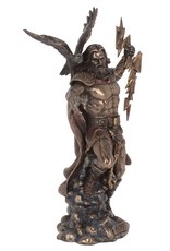 Veronese Design Giftware Beelden Collectables  - Zeus gebronsd beeld 23cm