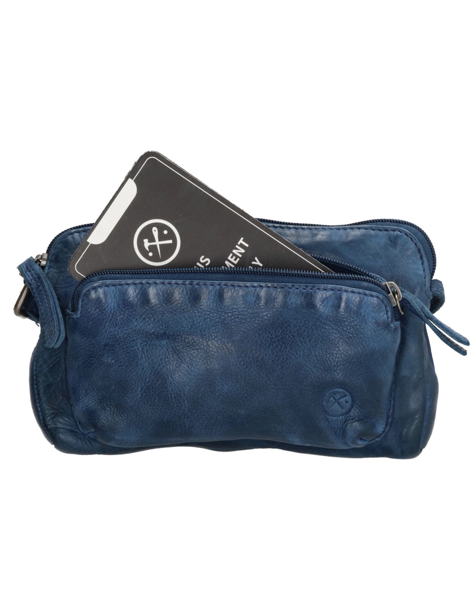 Hide & Stitches Leather Festival bags, waist bags and belt bags - Hide & Stitches Festival Bag Washed Leather Blue