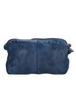 Hide & Stitches Leren Festivaltasjes, heuptassen en riemtassen - Hide & Stitches Festivaltasje Gewassen Leer Blauw