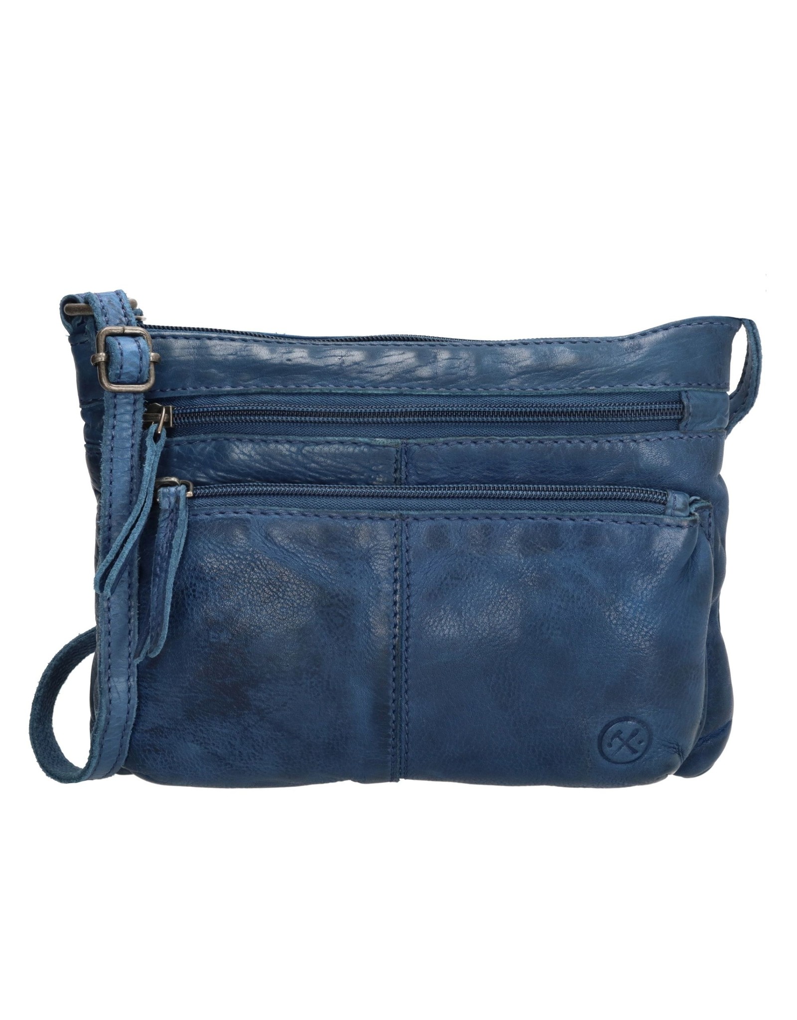 Hide & Stitches Leather Shoulder bags  leather crossbody bags - Hide & Stitches Paint Rock Shoulder Bag Jeans Blue