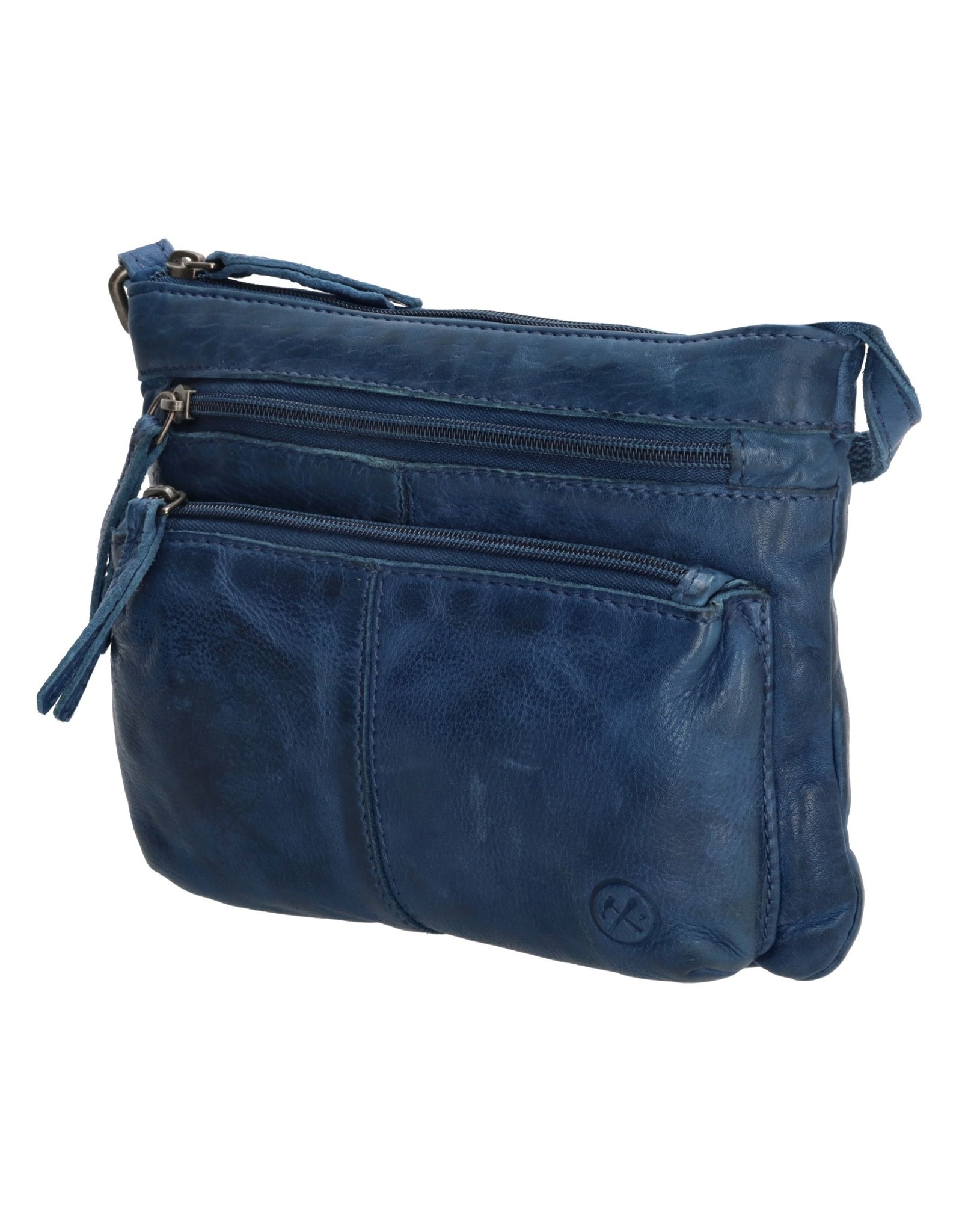 Hide & Stitches Leather Shoulder bags  leather crossbody bags - Hide & Stitches Paint Rock Shoulder Bag Jeans Blue