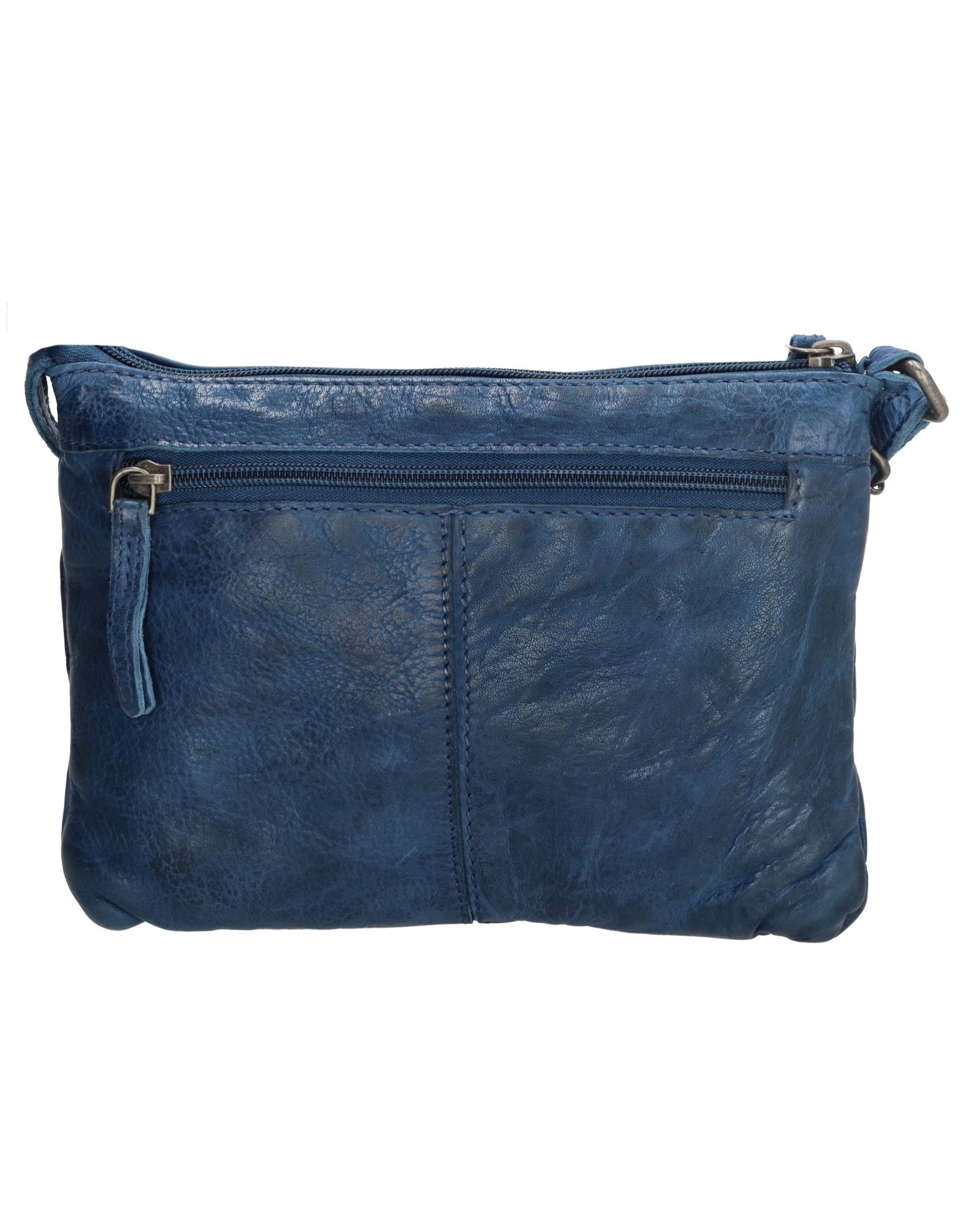 Hide & Stitches Leren schodertassen Leren crossbody tassen - Hide & Stitches Paint Rock Schoudertas Jeansblauw