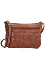 Hide & Stitches Leather Shoulder bags  leather crossbody bags - Hide & Stitches Paint Rock Shoulder Bag Dark Cognac