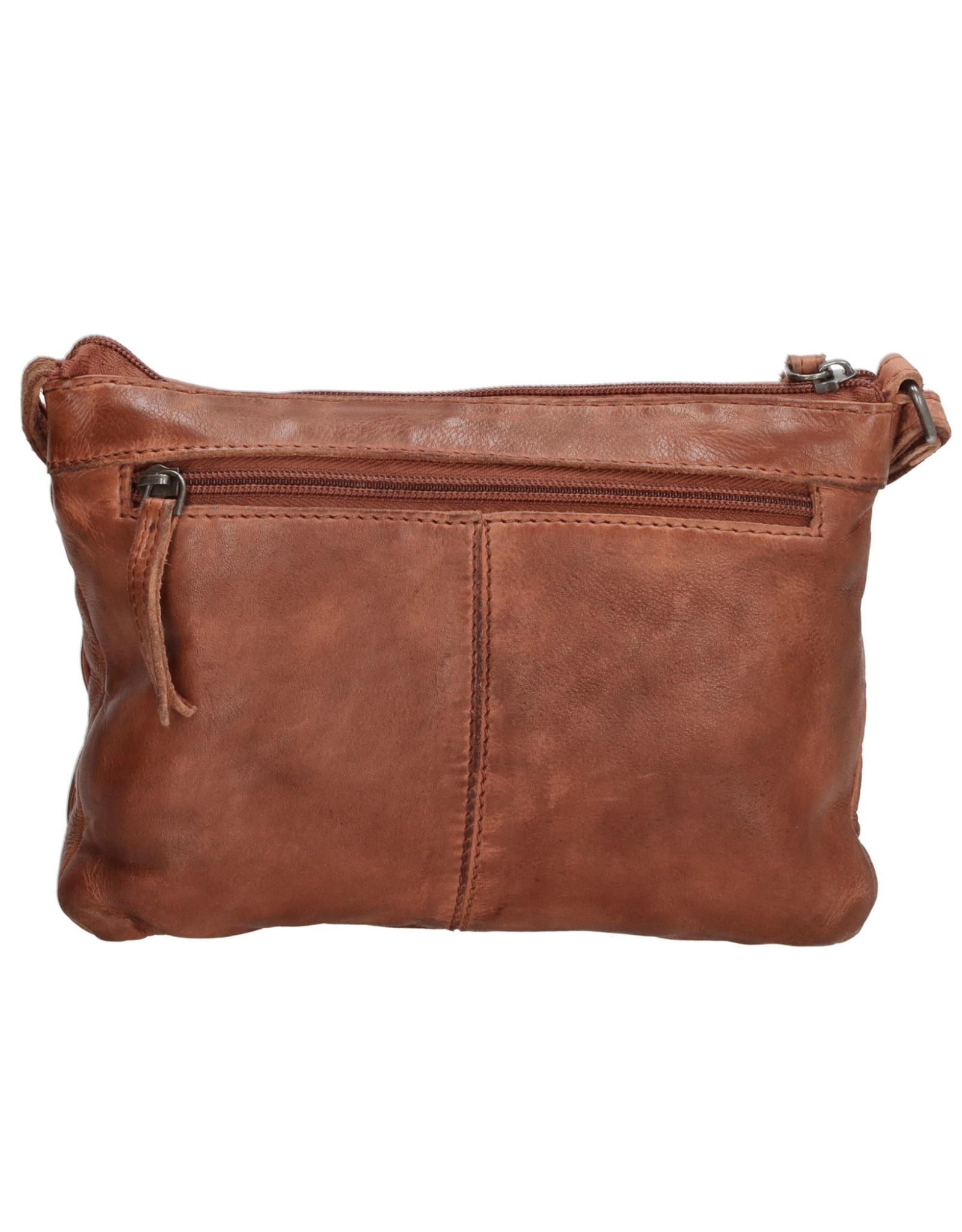 Hide & Stitches Leren schodertassen Leren crossbody tassen - Hide & Stitches Paint Rock Schoudertas Donkercognac