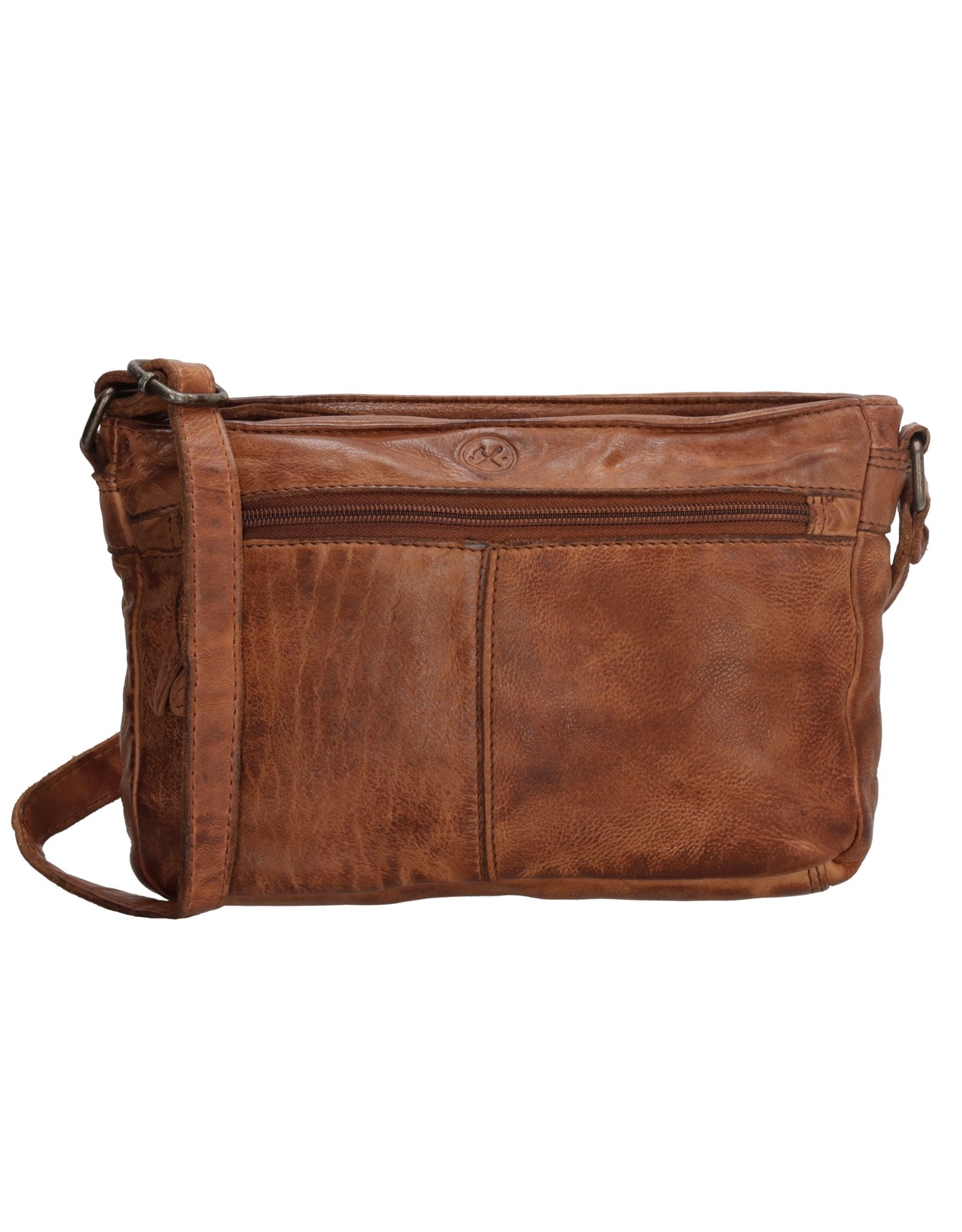 Hide & Stitches Leren schodertassen Leren crossbody tassen - Hide & Stitches Paint Rock Schoudertas Cognac