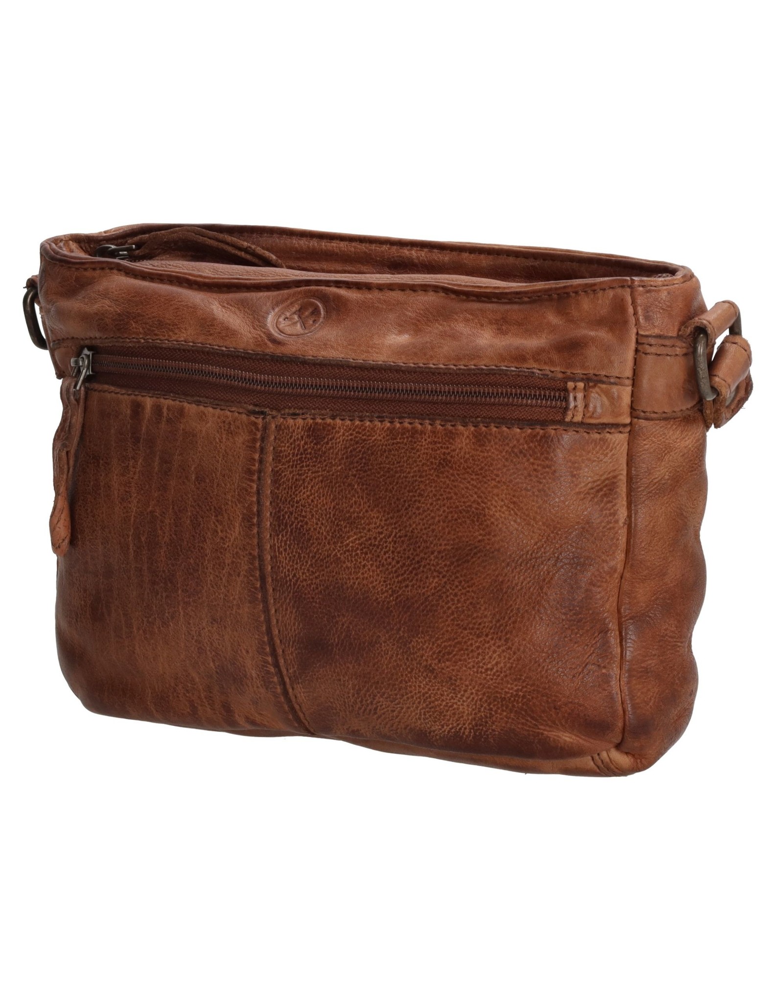 Hide & Stitches Leren schodertassen Leren crossbody tassen - Hide & Stitches Paint Rock Schoudertas Cognac