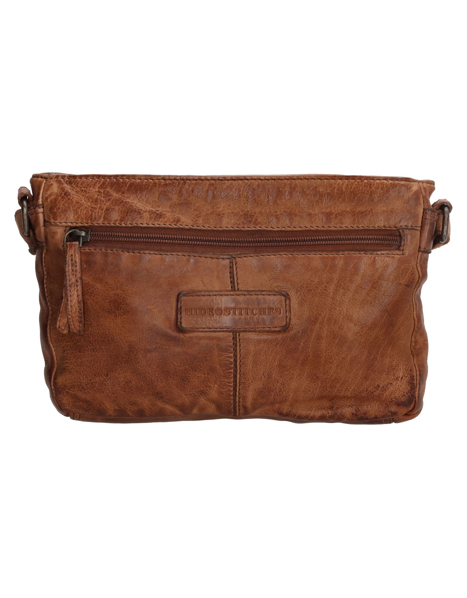 Hide & Stitches Leren schodertassen Leren crossbody tassen - Hide & Stitches Paint Rock Schoudertas Cognac