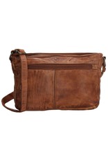 Hide & Stitches Leren schodertassen Leren crossbody tassen - Hide & Stitches Paint Rock Schoudertas Cognac