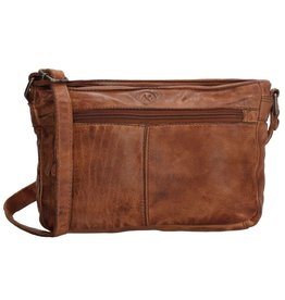 Hide & Stitches Hide & Stitches Paint Rock Shoulder Bag  Cognac