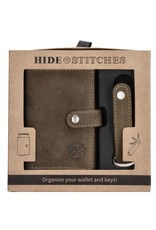 Hide & Stitches Leather Wallets - Hide & Stitches Safety Wallet & Key Ring Set