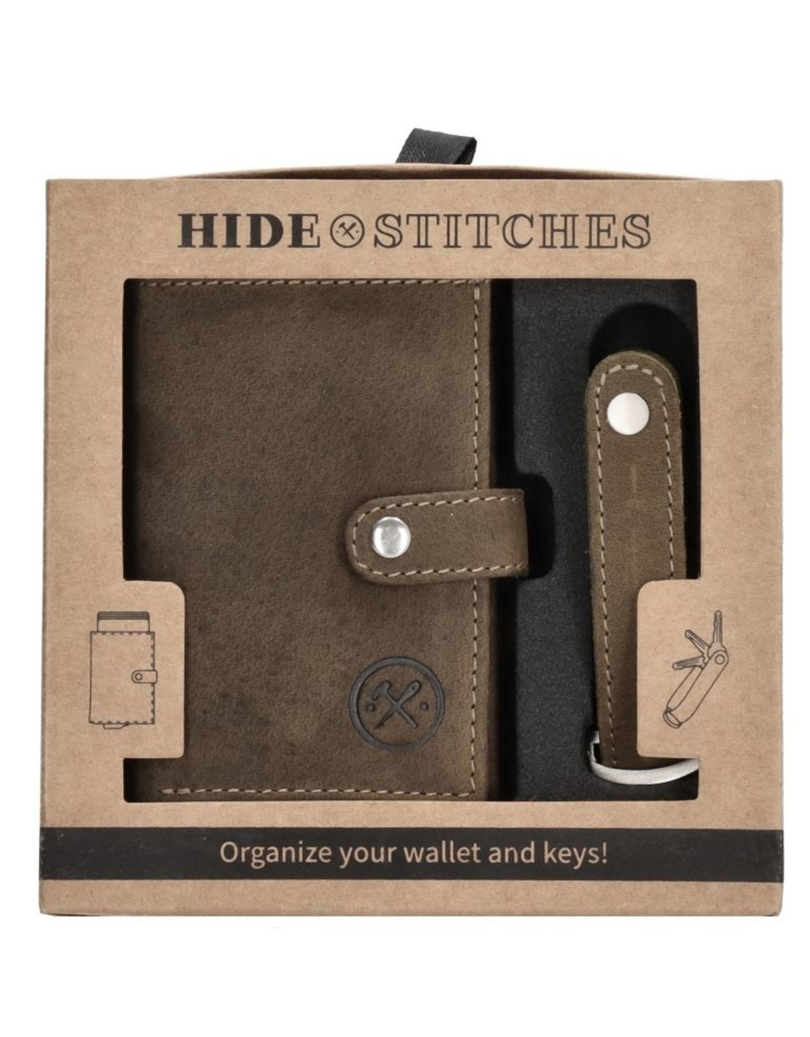 Hide & Stitches Leather Wallets - Hide & Stitches Safety Wallet & Key Ring Set