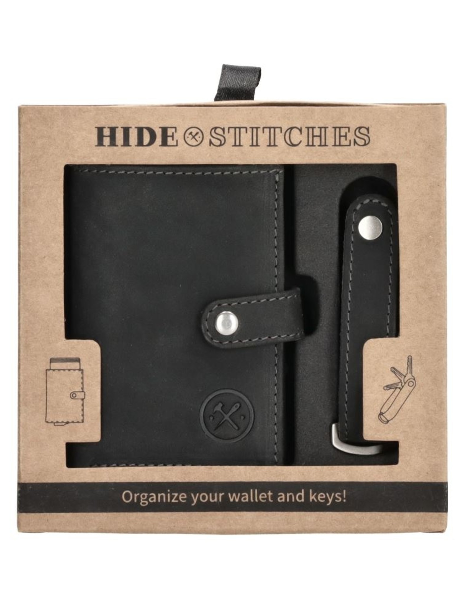 Hide & Stitches Leather Wallets - Hide & Stitches Idaho Safety Wallet & Key ring Set