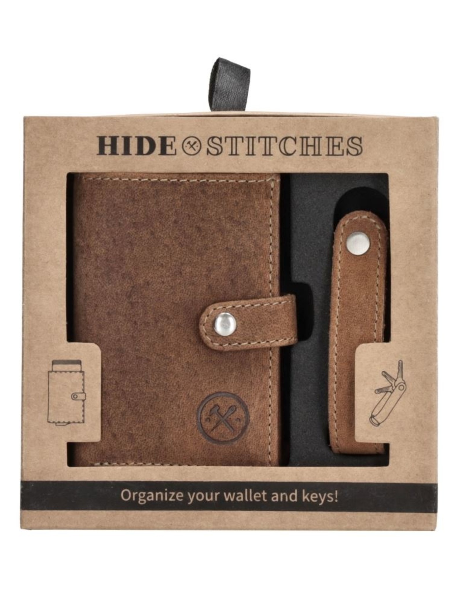 Hide & Stitches Leather Wallets - Hide & Stitches Safety Wallet & Key Ring Set