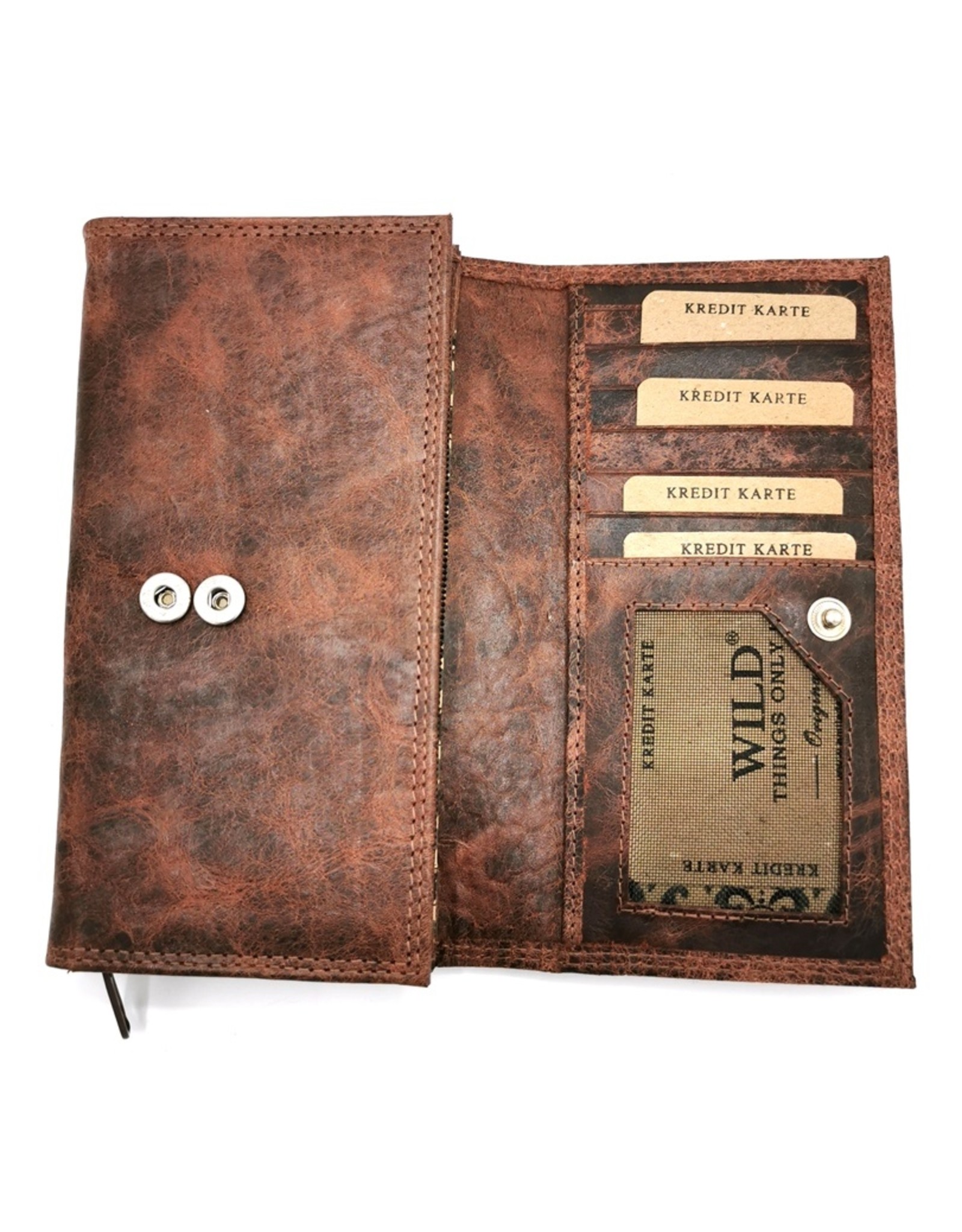 Wild Thing Leather Wallets -  Leather wallet Wild Thing Large (dark brown)