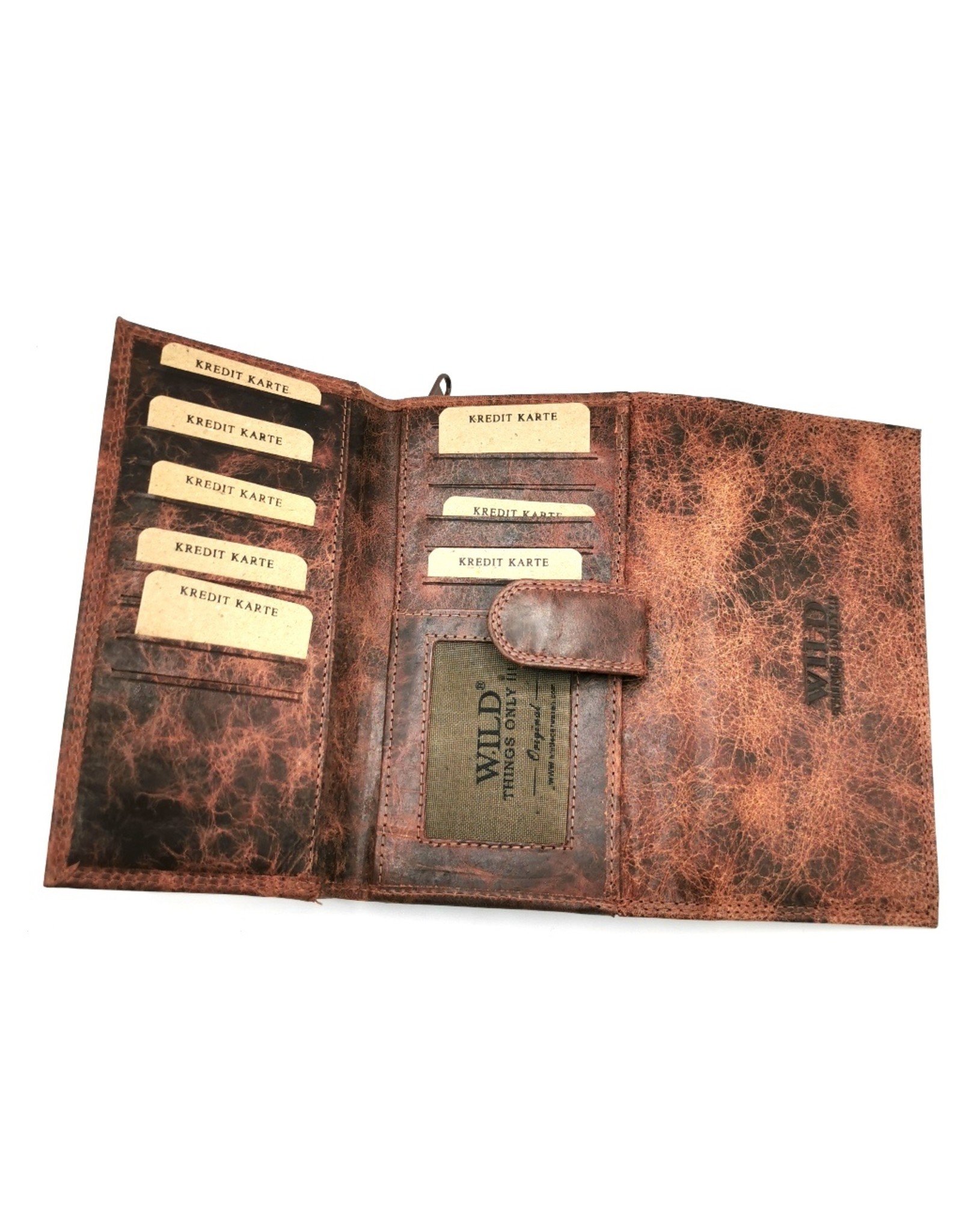 Wild Thing Leather Wallets -  Leather wallet Wild Thing Large (dark brown)