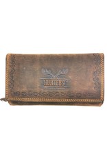 Hunters Leather Wallets - Hunters Purse Western design brown large