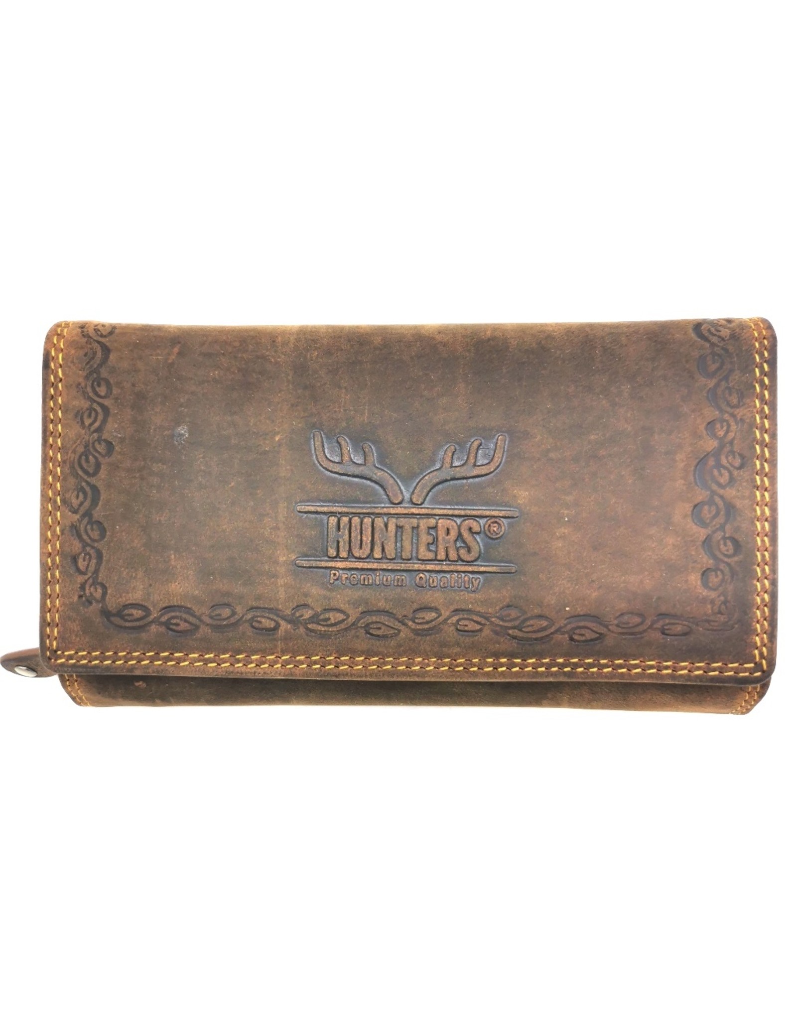 Hunters Leather Wallets - Hunters Purse Western design brown large