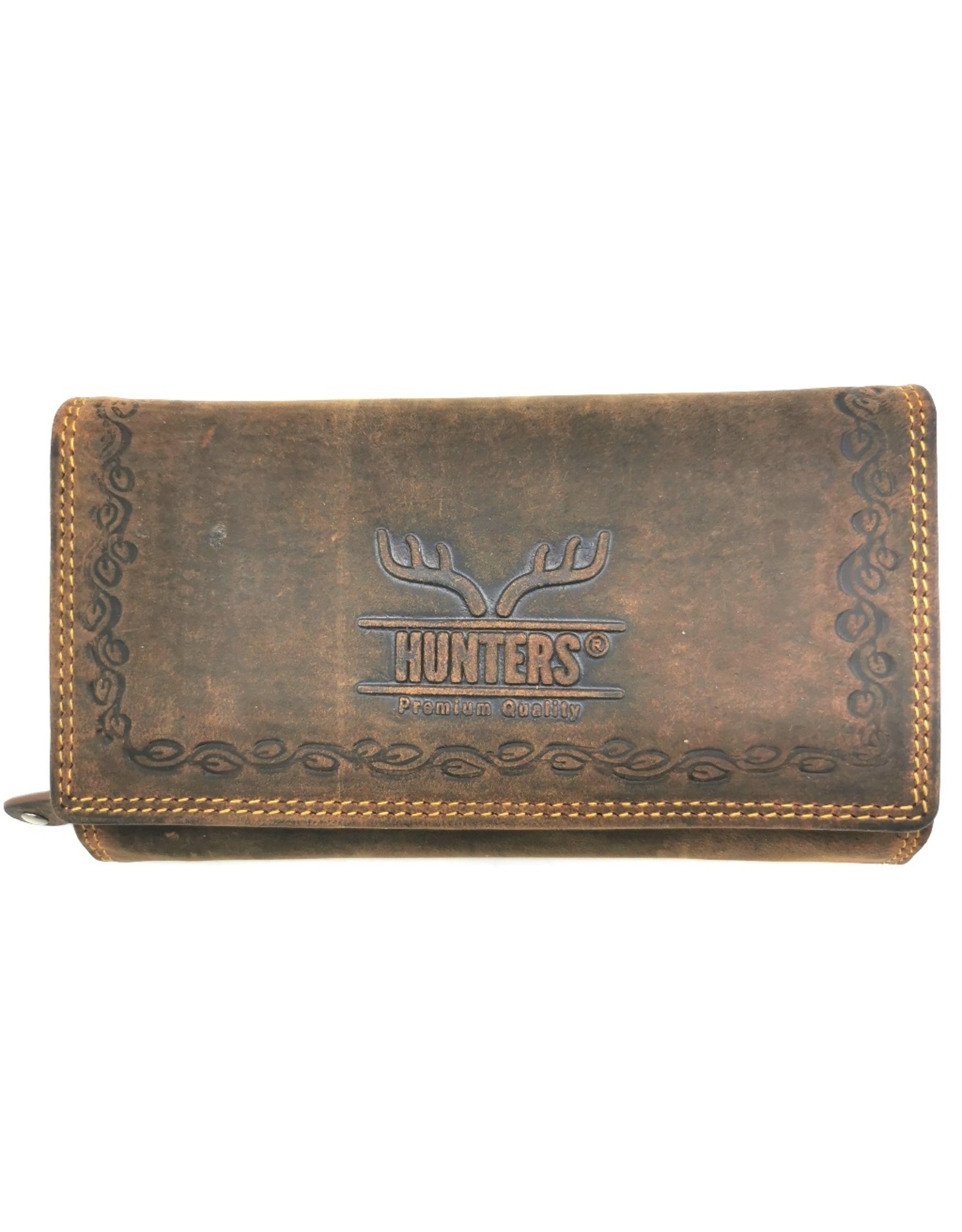 Hunters Leather Wallets - Hunters Purse Western design brown large