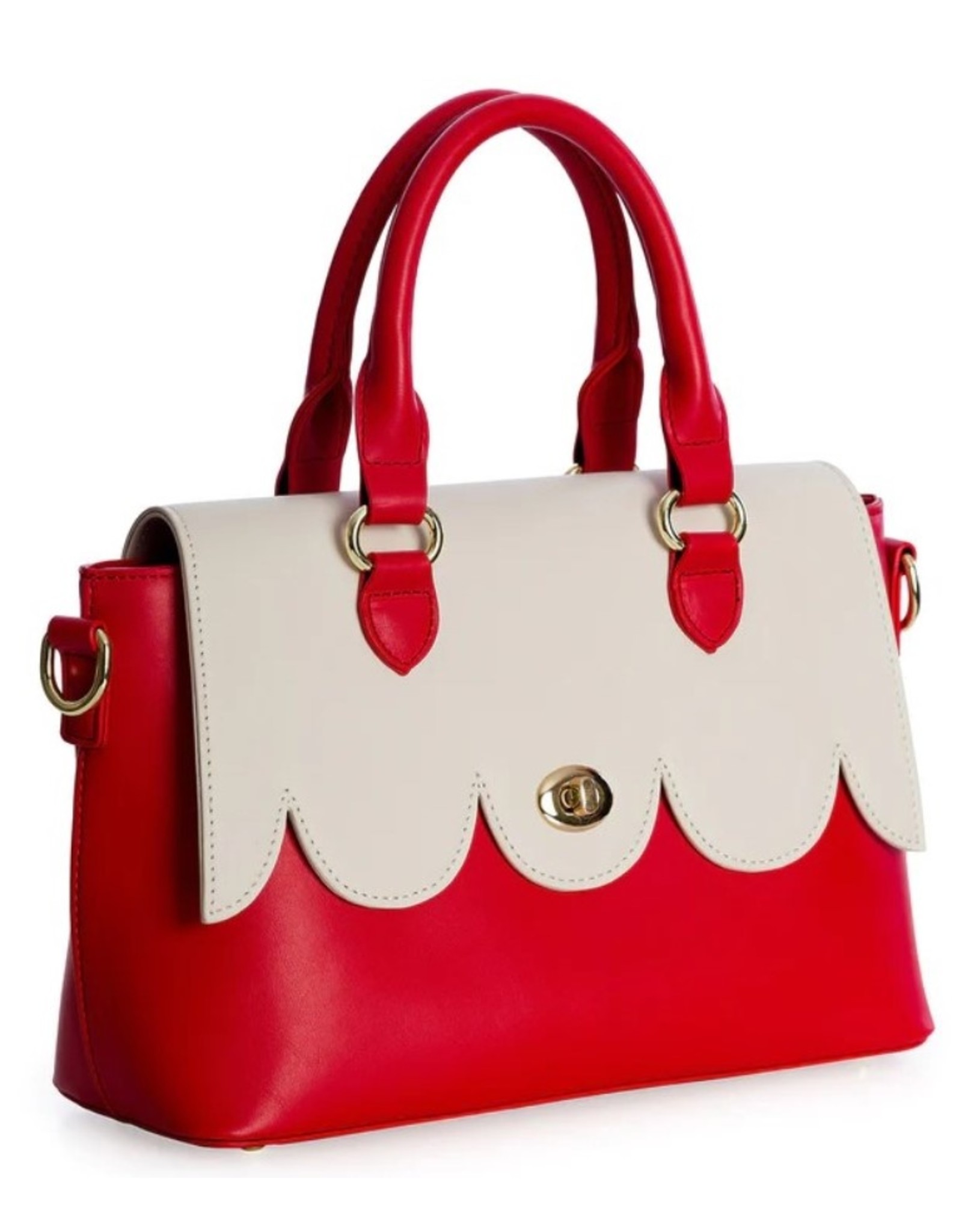 Banned Vintage bags Retro bags - Banned 50's  Coquille Handbag Red