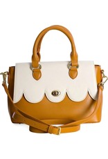 Banned Vintage bags Retro bags - Banned 50's  Coquille Handbag Tan