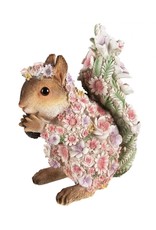 Trukado Giftware & Lifestyle -  Squirrel figurine decorated with Pink Flowers