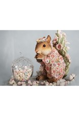 Trukado Giftware & Lifestyle -  Squirrel figurine decorated with Pink Flowers