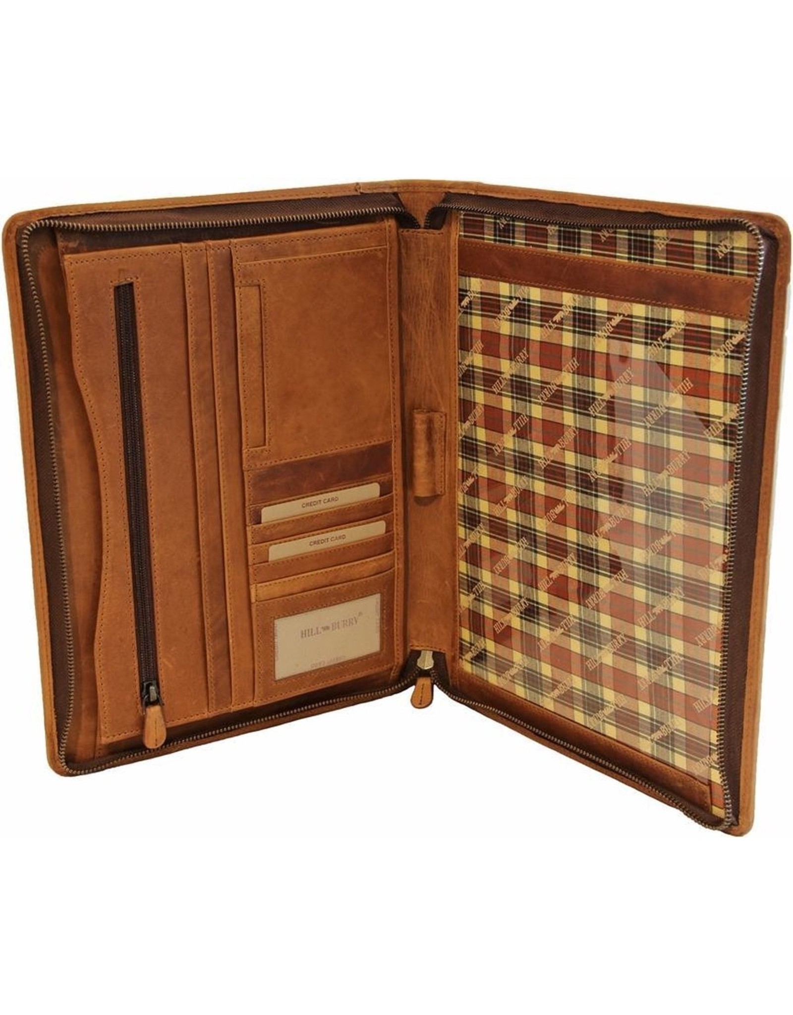 HillBurry Miscellaneous - Hillburry Writing case A4 file folder Vintage leather document organizer