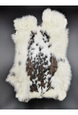 Mars&More Miscellaneous - Rabbit fur white-black 30cm x 40cm (soft and odorless)
