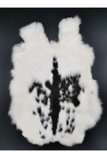 Mars&More Miscellaneous - Rabbit fur white-black 30cm x 40cm (soft and odorless)