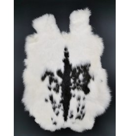 Mars&More Rabbit fur white-black 30cm x 40cm (soft and odorless)